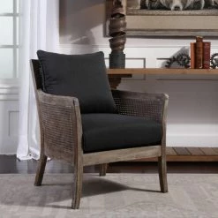 Best Pirce ๐ Arm Chairs Uttermost Encore Dark Gray Armchair ๐