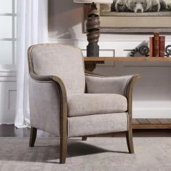 Best Pirce ๐คฉ Arm Chairs Uttermost Brittoney Taupe Armchair ๐