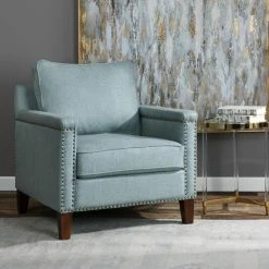 New ❤️ Arm Chairs Uttermost Charlotta Sea Mist Accent Chair ⌛