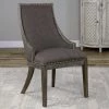 Wholesale 👍 Arm Chairs Uttermost Aidrian Charcoal Gray Accent Chair ⭐