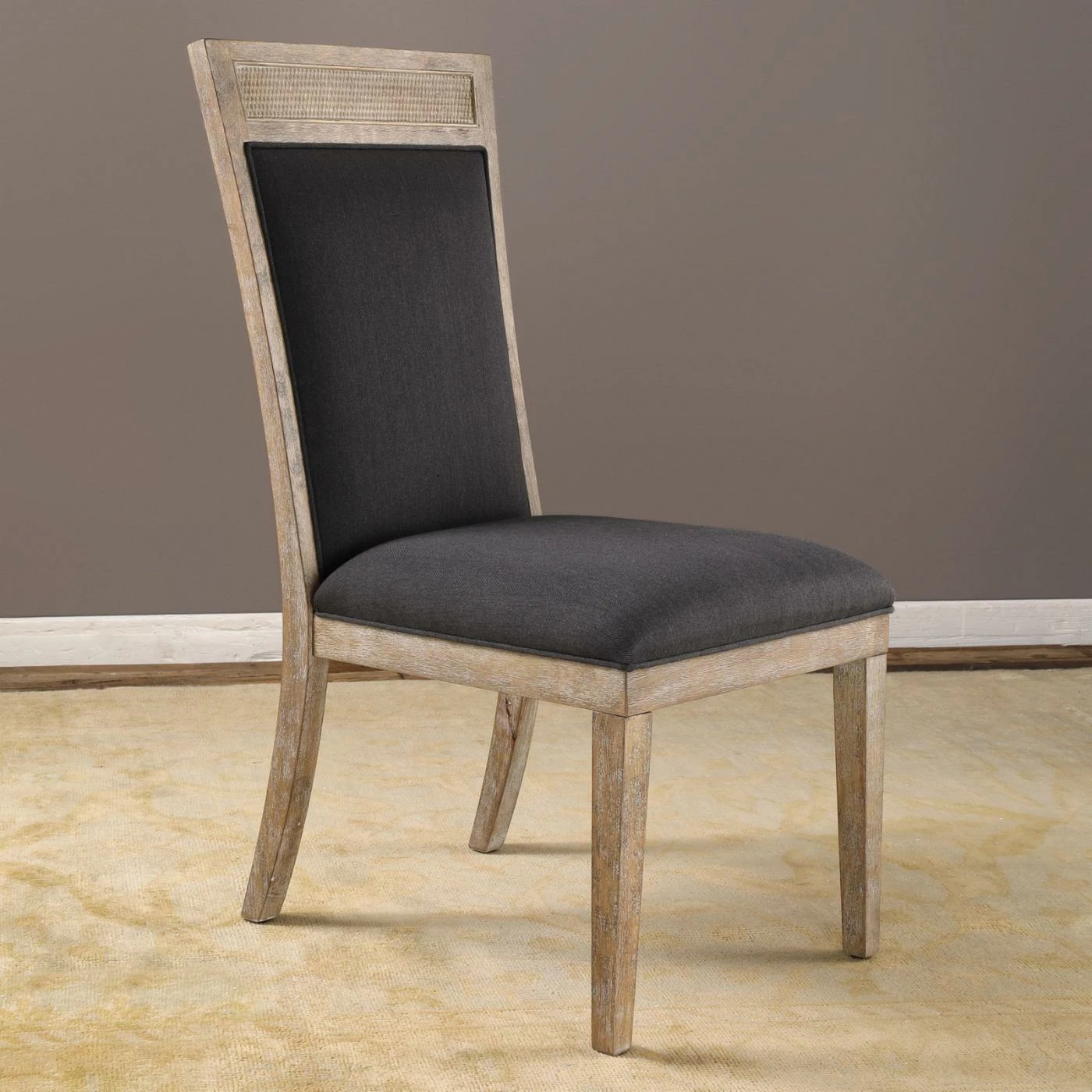 Discount ๐ Armless Chairs Uttermost Encore Dark Gray Armless Chair โค๏ธ