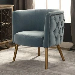 Wholesale 👏 Barrel Chairs Uttermost Haider Gray Accent Chair 🥰