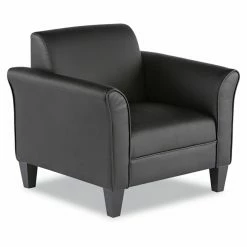 Buy ❤️ Arm Chairs Alera Reception Lounge Series Leather Club Chair - Black ❤️