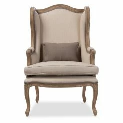 Flash Sale ๐ Wingback Chairs Baxton Studio Oreille Upholstered Armchair โญ