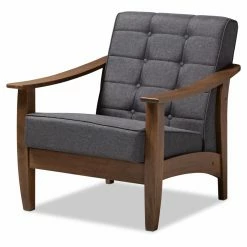 Best reviews of 🧨 Arm Chairs Baxton Studio Larsen Upholstered Lounge Chair 🤩