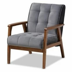 Deals ๐ Arm Chairs Baxton Studio Asta Velvet Tufted Arm Chair โญ