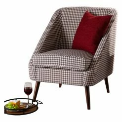 Hot Sale โจ Arm Chairs Baxton Studio Gia Houndstooth Accent Chair ๐