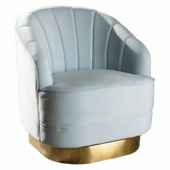 Best deal ✔️ Barrel Chairs Baxton Studio Fiore Glam / Luxe Velvet Upholstered Swivel Accent Chair 😍