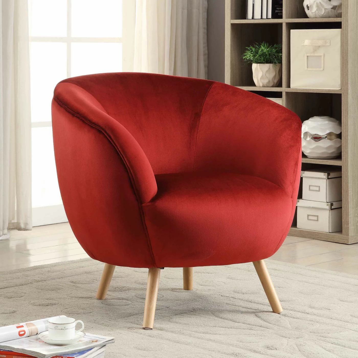 Cheap โ๏ธ Barrel Chairs Acme Furniture Aisling Upholstered Arm Chair โค๏ธ - Image 5