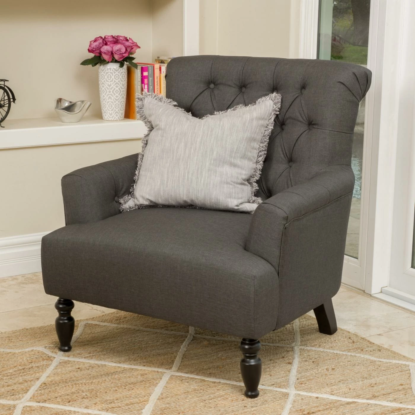 Buy ๐คฉ Best Selling Home Arm Chairs Shauna Tufted Club Chair ๐ - Image 5