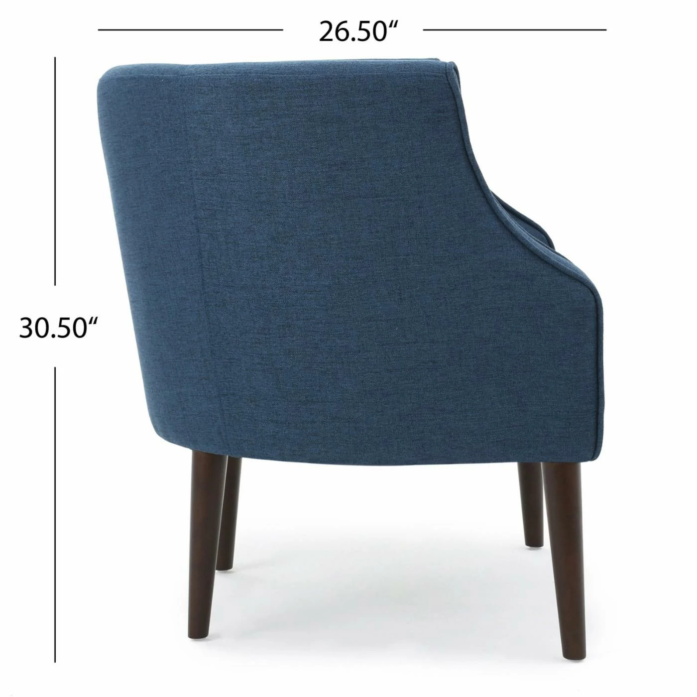 Best Sale โญ Best Selling Home Barrel Chairs Brandi Navy Blue Fabric Club Chair ๐ - Image 5