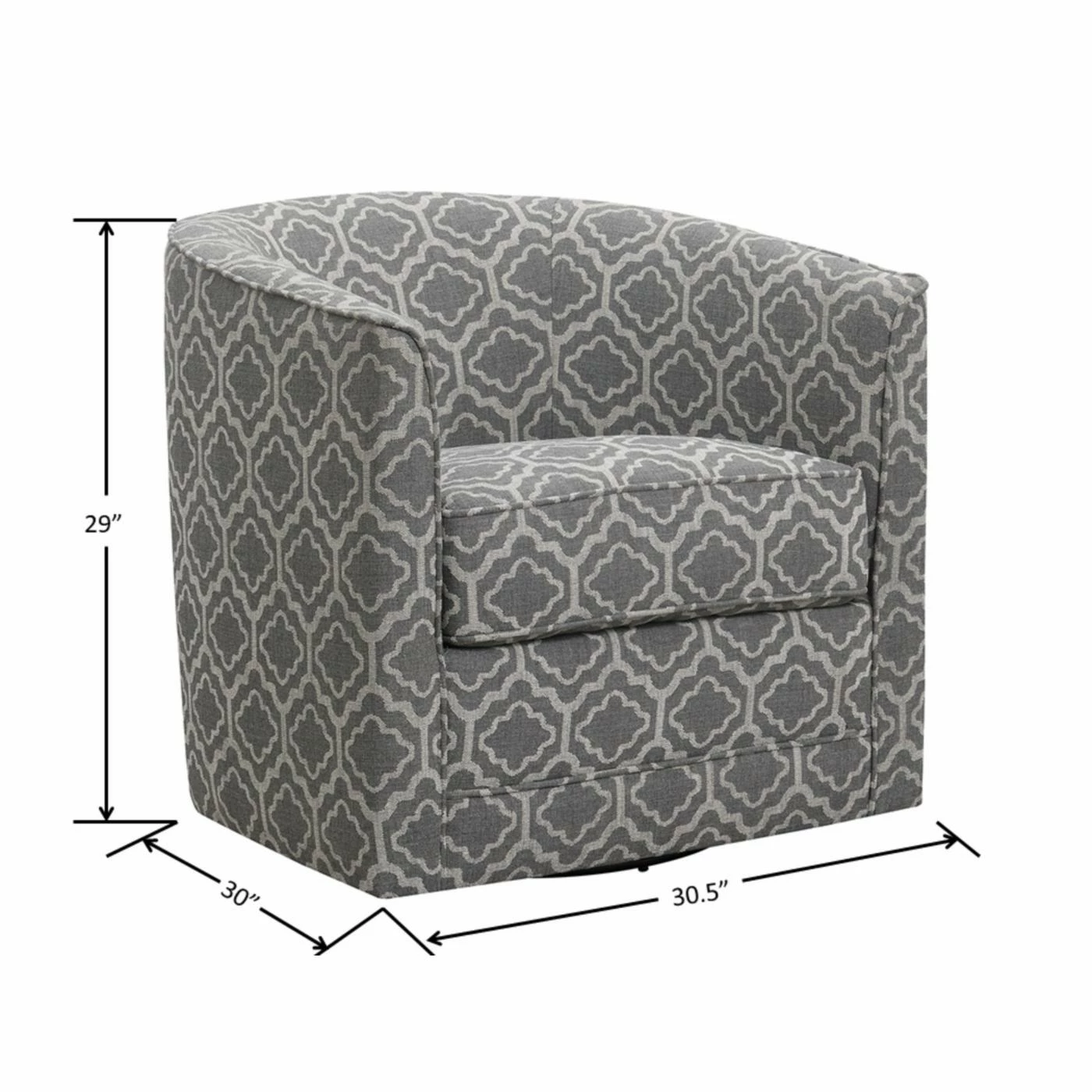 Coupon ๐ Wallace & Bay Barrel Chairs Wallace & Bay Little Graphic Fabric Swivel Accent Chair ๐ฏ - Image 5