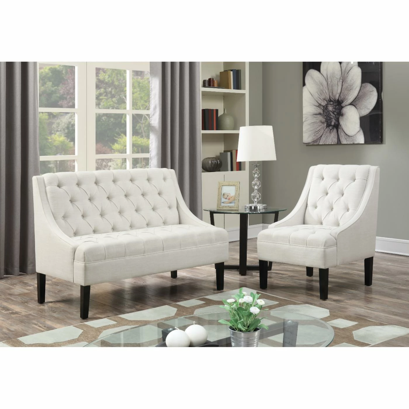 Cheap 𧨠Arm Chairs Right2Home Scoop Arm Button Tufted Accent Chair π - Image 5