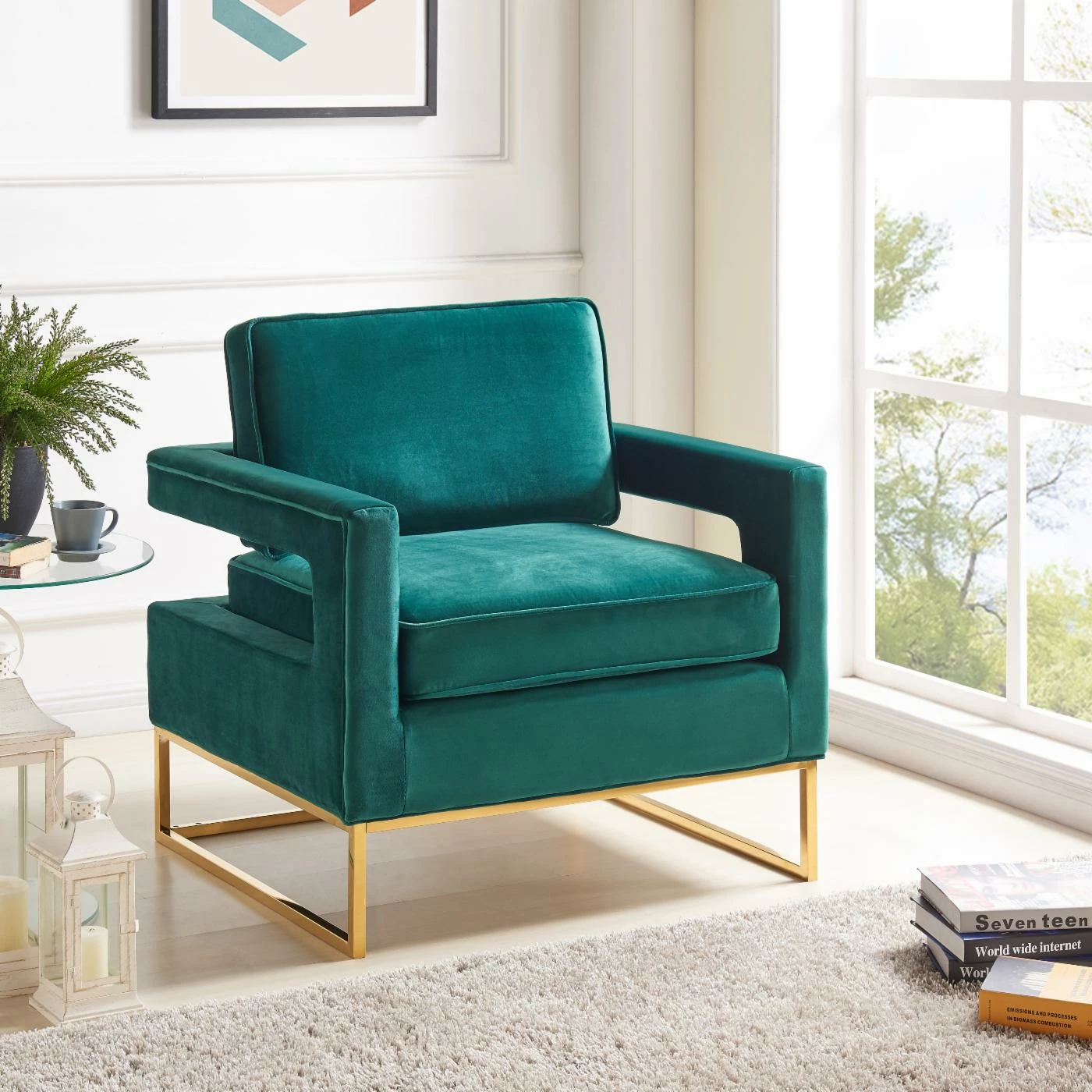 Best Pirce π― Arm Chairs Meridian Furniture Inc Noah Velvet Accent Chair π€© - Image 5
