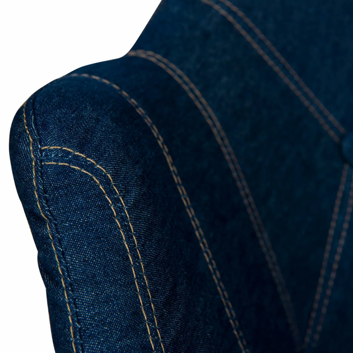 Best Sale ๐ Arm Chairs LeisureMod Milburn Tufted Denim Lounge Chair โญ - Image 5