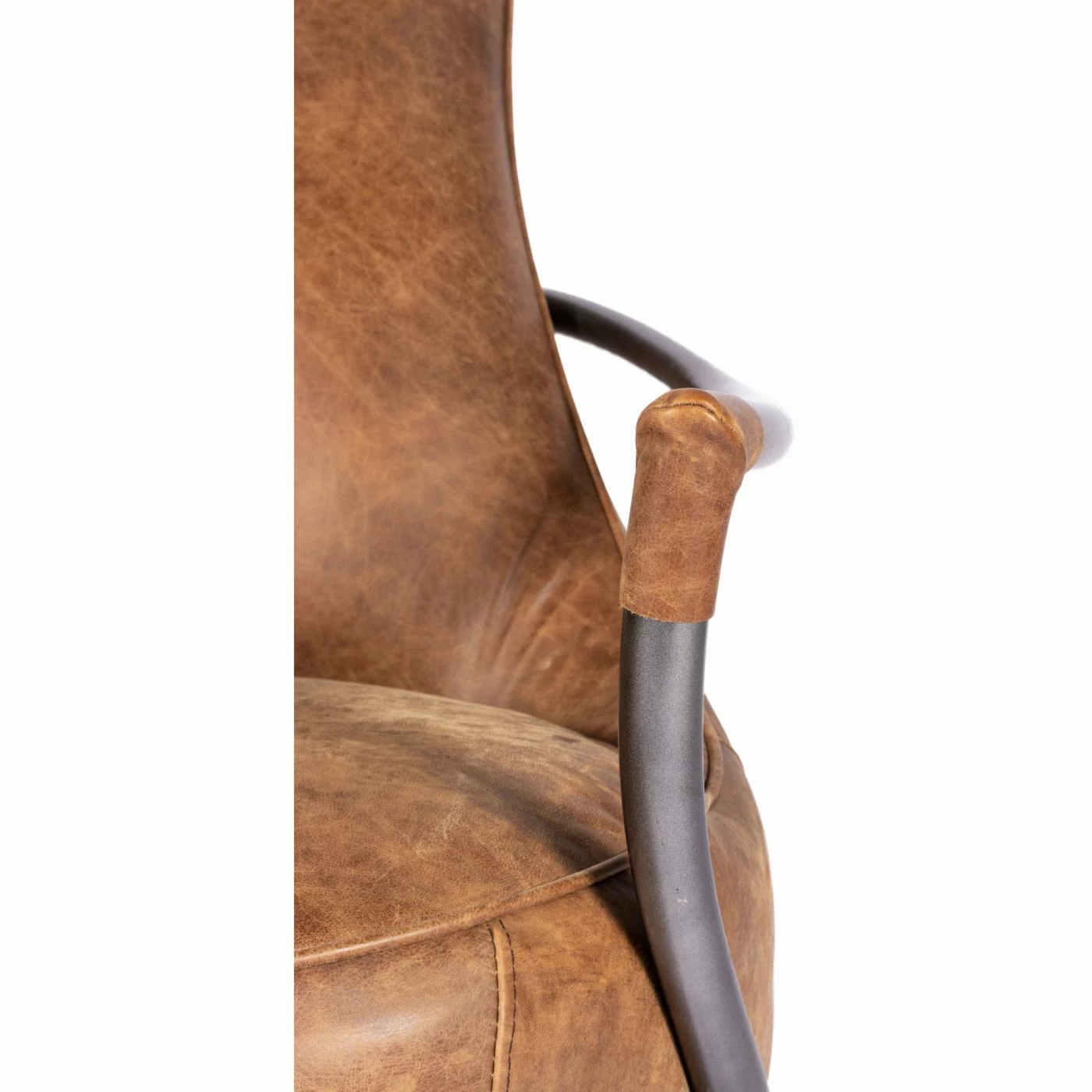 Coupon ๐ Moes Home Collection Arm Chairs Moe's Home Collection Carlisle Leather Arm Chair - Light Brown ๐ - Image 5