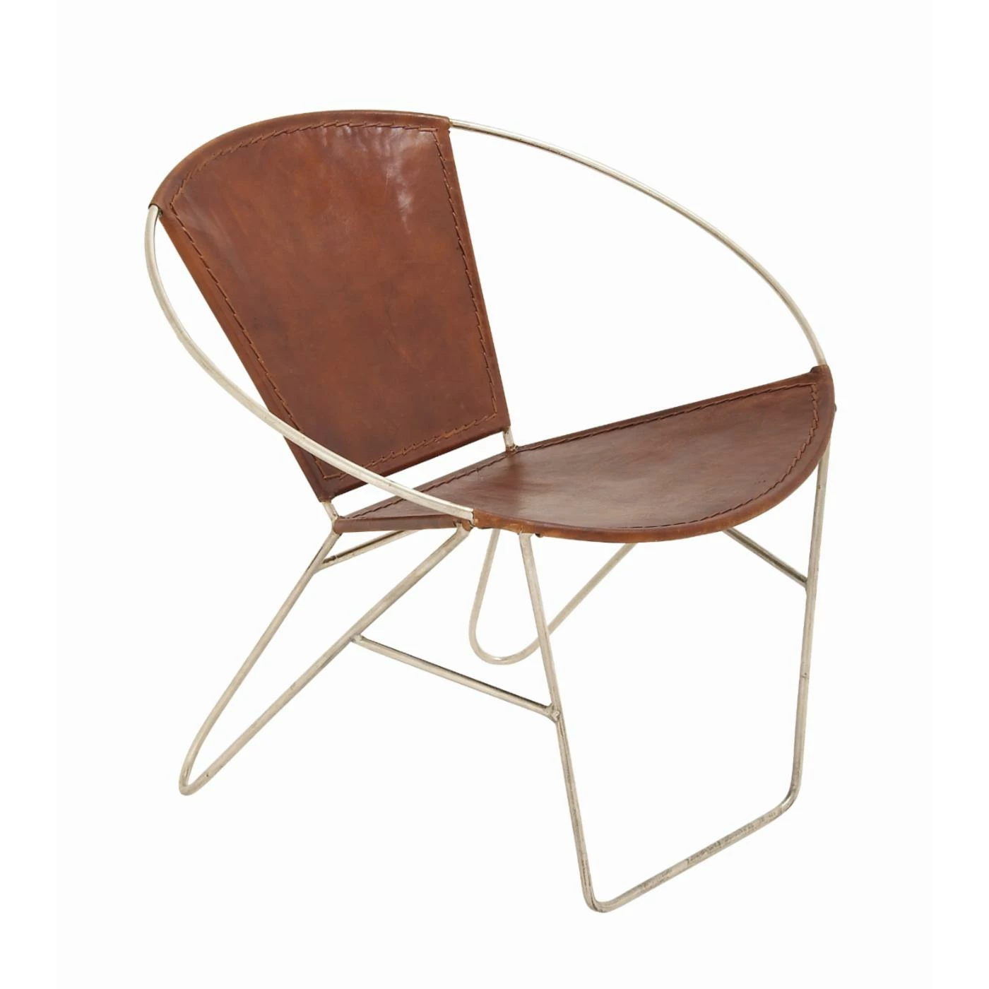 Cheap π Barrel Chairs DecMode Metal/Leather Accent Chair - Set Of 2 π₯ - Image 5