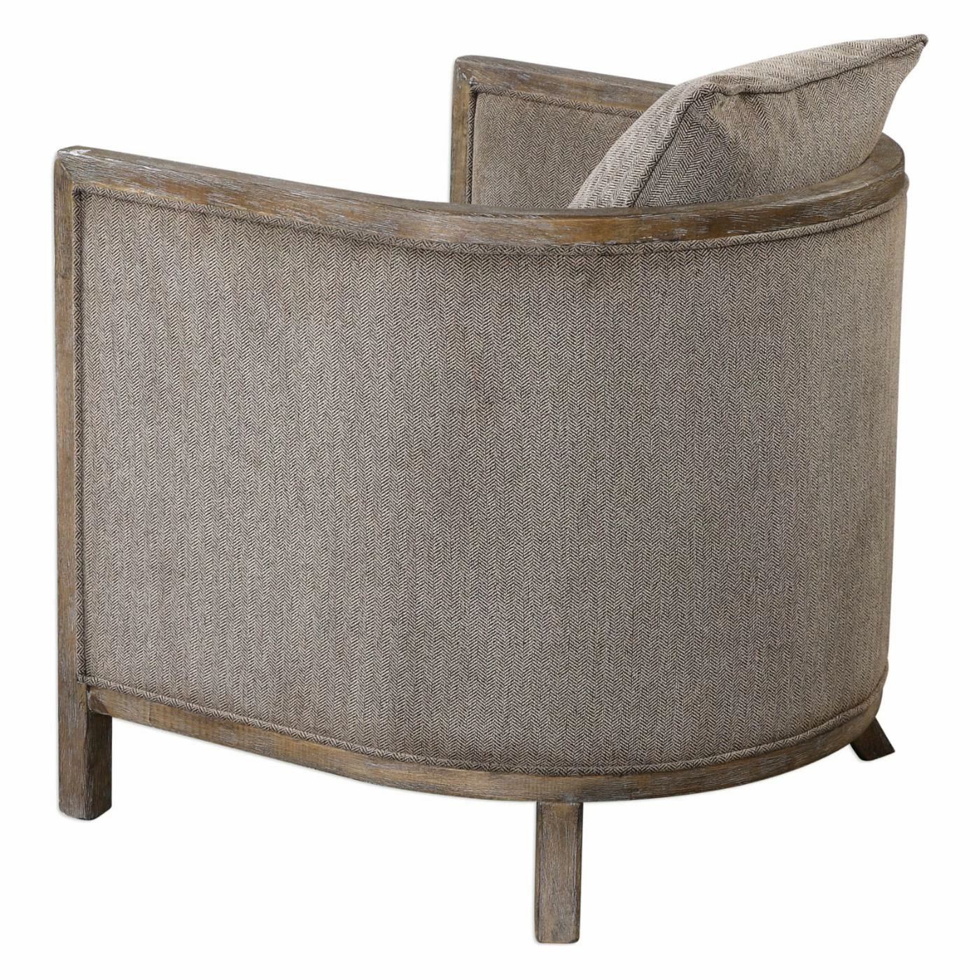 Brand new 𧨠Barrel Chairs HN Home Houma Transitional Gray Chenille Accent Chair βοΈ - Image 5