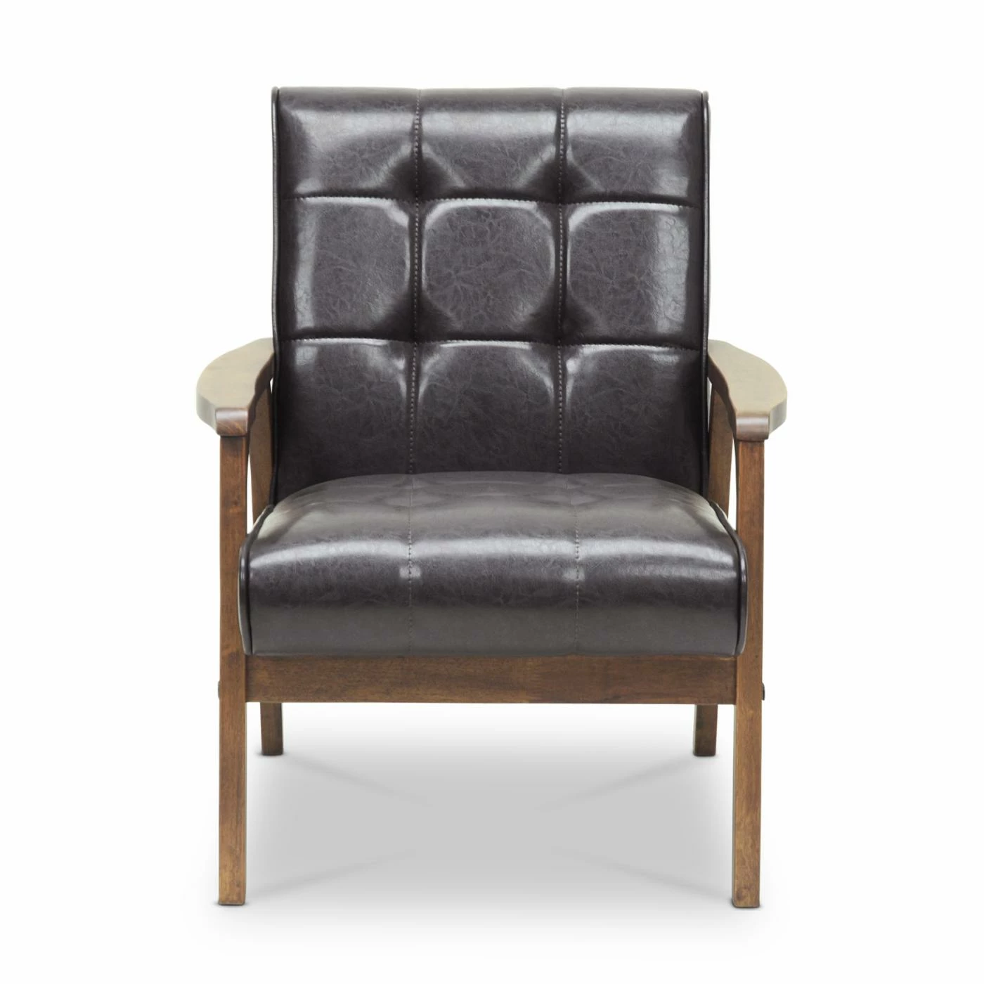 Coupon π₯° Arm Chairs Baxton Studio Mid-Century Masterpieces Club Chair - Brown β¨ - Image 5