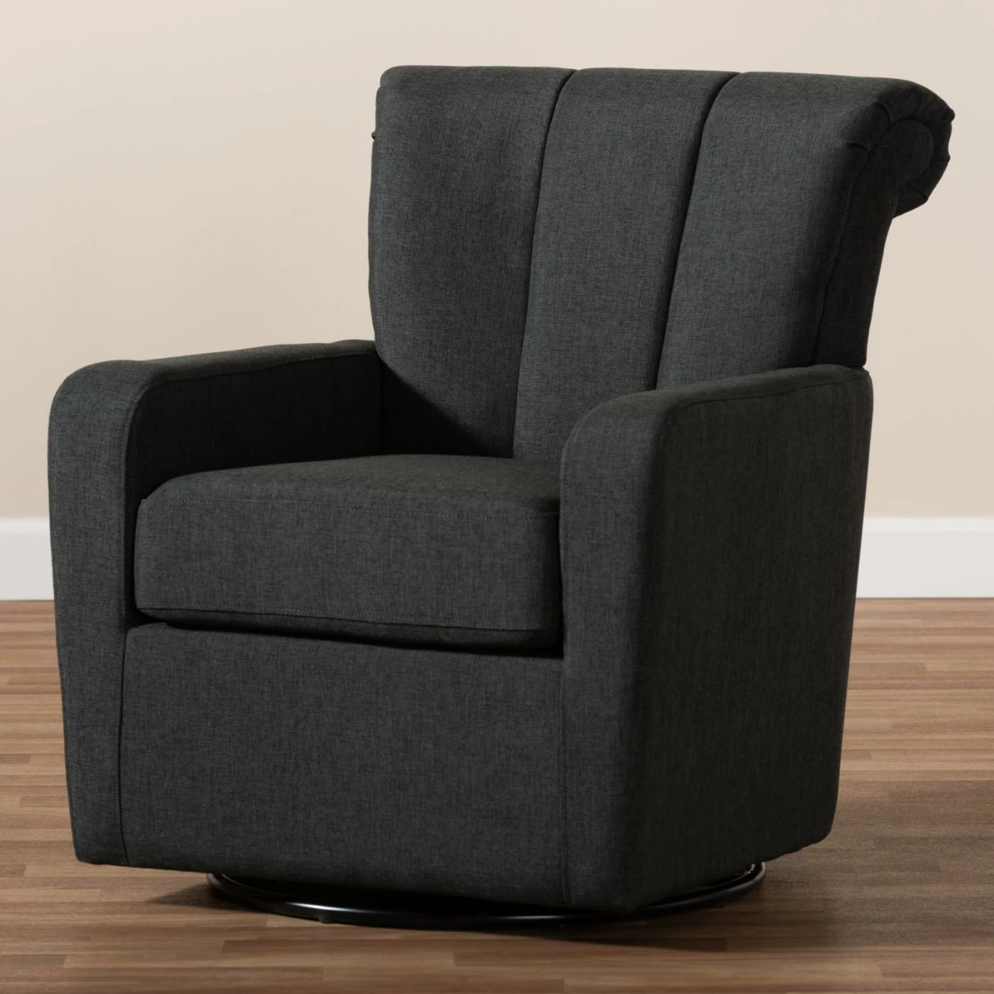 Best deal ๐ Arm Chairs Baxton Studio Rayner Upholstered Swivel Arm Chair ๐ - Image 5